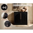 thumbnail image 5 of Modern Fort Storage Cabinet, Fluted Arched Door Accent Chest with Adjustable Shelves for Living Room Bedroom, Small Buffet Sideboard for Kitchen Entryway, Black, 5 of 11
