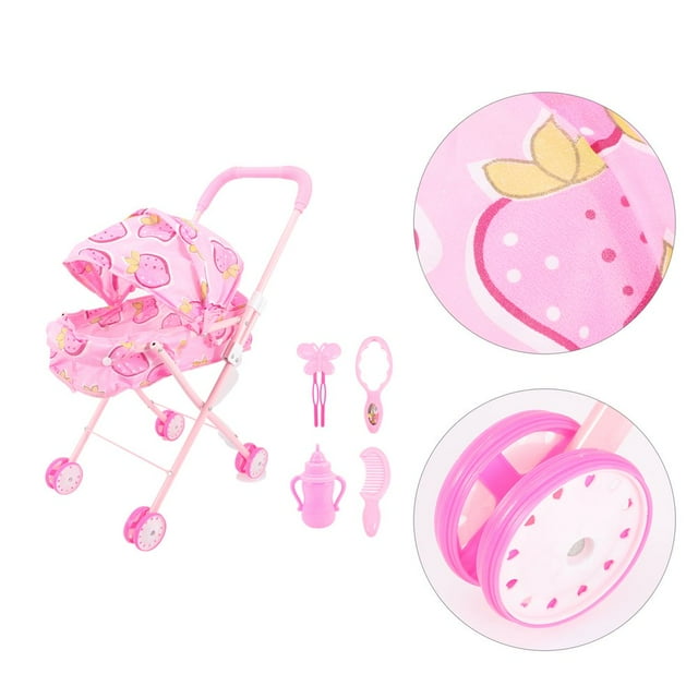 LEEYNEER Chariot pour Poupée Bébé en Forme de Poussette Enfants 1Pcs 21.7x15.7x10.2 Po