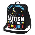 thumbnail image 1 of Balery I Love With Autism To The Moon And Back Caja de Almuerzo y Bolsa de Almuerzo para Hombres y Mujeres, Bolsa de Almuerzo Reutilizable con Gran Capacidad, Bolsa de Almuerzo Aislada, 1 of 7