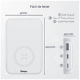 thumbnail image 2 of Cargador Batería Bloosom  Magnético Inalámbrico 10000mah Para iPhone Blanco, 2 of 4