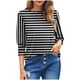 thumbnail image 2 of Fiudx Liquidación de Ofertas Flash Blusa de Manga 3/4 con Estampado de Cuello Redondo y Cómoda Informal para Mujer a La Moda, 2 of 5
