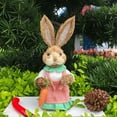 thumbnail image 4 of Easter Bunny Decoration Simulation Wooden Rabbit Figurine Garden Decor Spring Tabletop Ornament Standing Bunny Statue for Home Party Festive Gift Supplies, 4 of 6