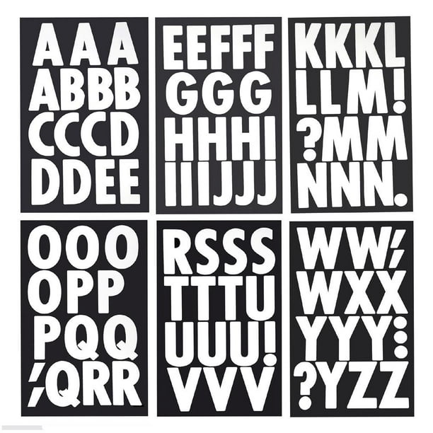 Big Font Alphabet Letter Stickers, Caps, 3-Inch, 82-Count, White -  