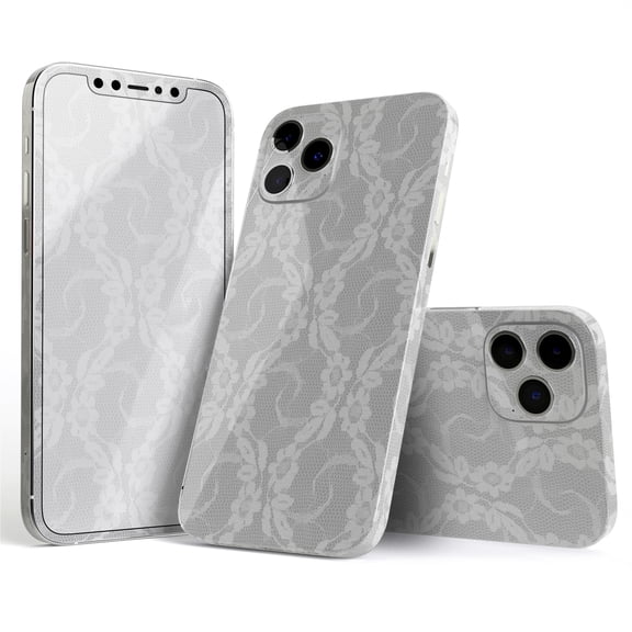 DesignSkinz White Floral Lace Full-Body Skin Decal Wrap Cover for iPhone 16
