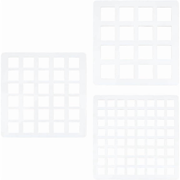 3Pcs Square Swatching Template Stencil 5.9x5.9inch Acrylic Drawing Stencils Paint Stencils for Fabric Walls Crafts Arts Paper Home Decoration 2.5mm Thick diy