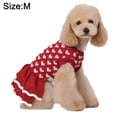 thumbnail image 2 of Suéteres largos para perros y mascotas, vestido de punto, jersey de cuello alto, suéter cálido para cachorros de invierno, vestidos largos (corazón rojo),, 2 of 5