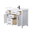 thumbnail image 2 of Beckett 42" White Single Vanity & White Quartz Top (1-Hole) & Black Trim, 2 of 5