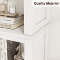 thumbnail image 3 of TacleeKii 71" Farmhouse Narrow Bookcase, 5-Tier Bookshelf with Adjustable Shelves, Retro White, 3 of 7