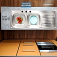 thumbnail image 2 of Kit de Mezcladora y Tarja de Cocina Doble Tina con Escurridero MEER Faucets by CNX TDED120X50 MZM8111F K2 CU SE Np132 TA, 2 of 9