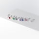 thumbnail image 1 of Pendientes pequeños de plata de ley S925 con forma de garra y diamante de colores, con un solo diamante, con agujeros para las orejas, sencillos y combinables para mujer G6535, 1 of 5