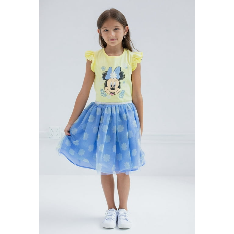 Disney Minnie Mouse Toddler Sleeveless Tulle Dress, Glitter Waistband,  Girls Party Outfit - Walmart.com