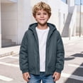 thumbnail image 4 of BFHHYA Boys Winter Coat Teens Youth Casual Zip up Quilted Jackets Windproof Windbreaker Kids Long Sleeve Hooded Outwear with Pockets 5-16 Years, 4 of 8