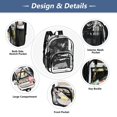 thumbnail image 5 of Large Clear PVC Backpack Heavy Duty See Through Backpack for Adults Work Travel, Insect Printed 12L, 5 of 8