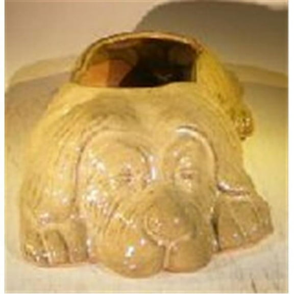 Bonsai Boy L80 12.5 x 8 x 4 in. Dog Planter, Olive Green