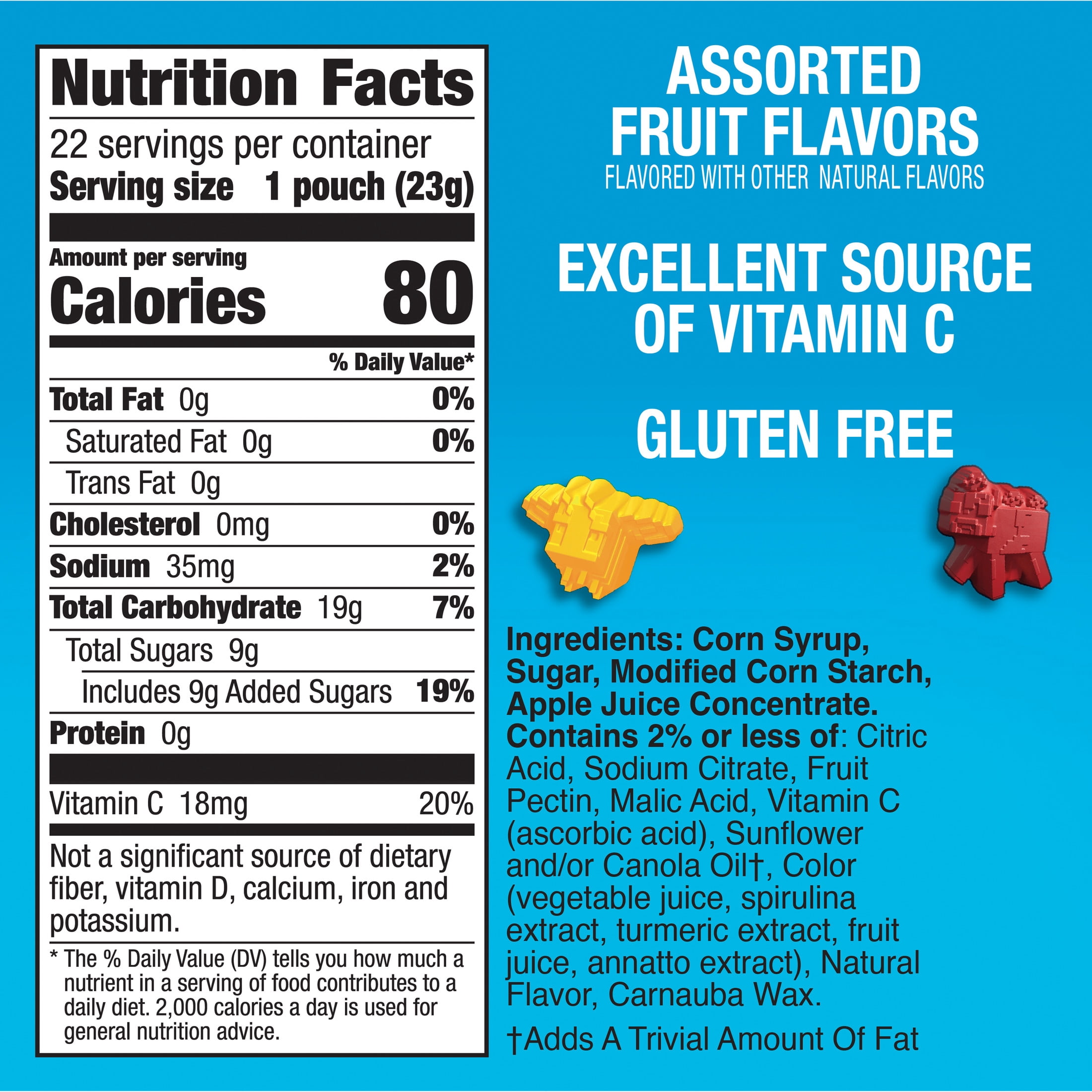 Minecraft Gluten Free Assorted Fruit Flavored Snacks (22 Pouches)