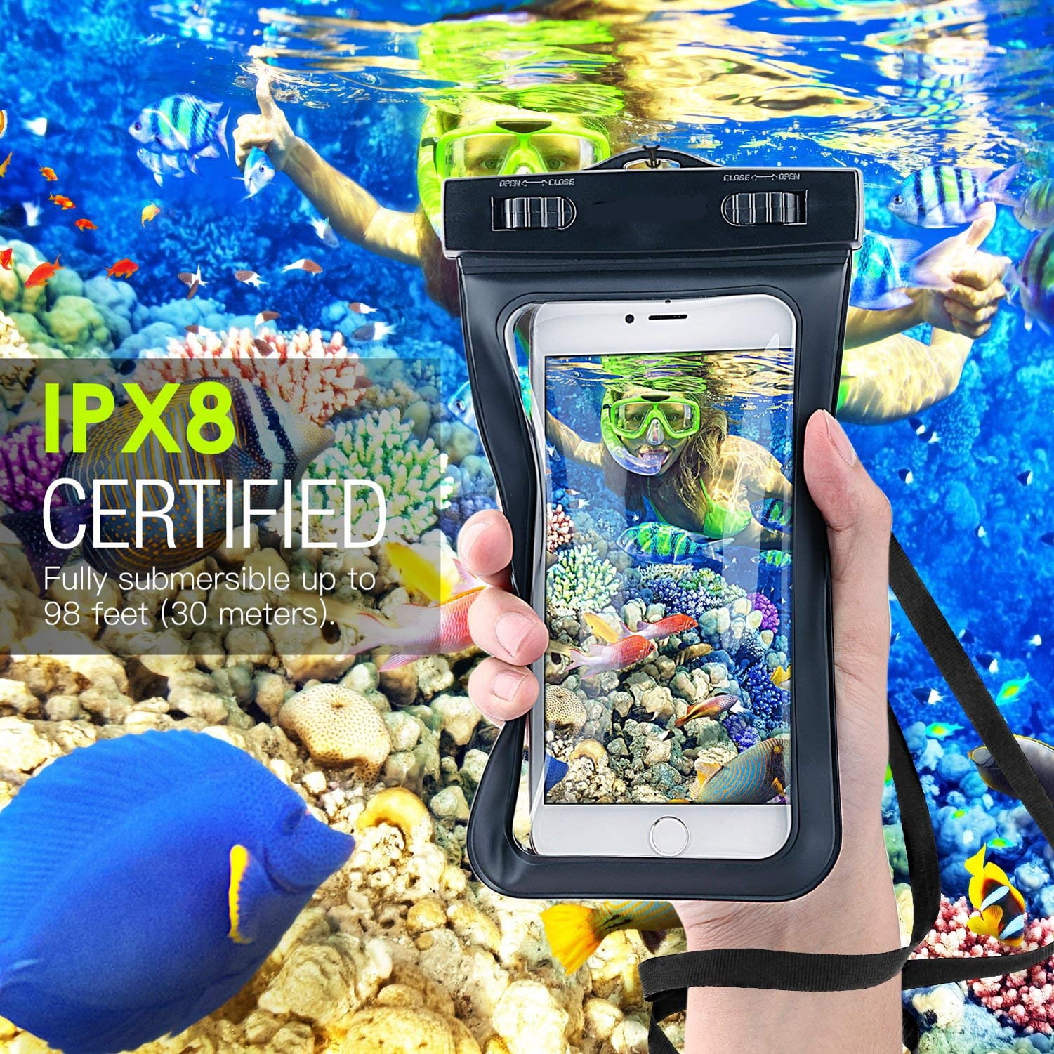 Compatible With G7 G8 ThinQ - Underwater Case Waterproof Dry Bag IPX8 Pouch Z2G for LG G8 ThinQ, G7 ThinQ
