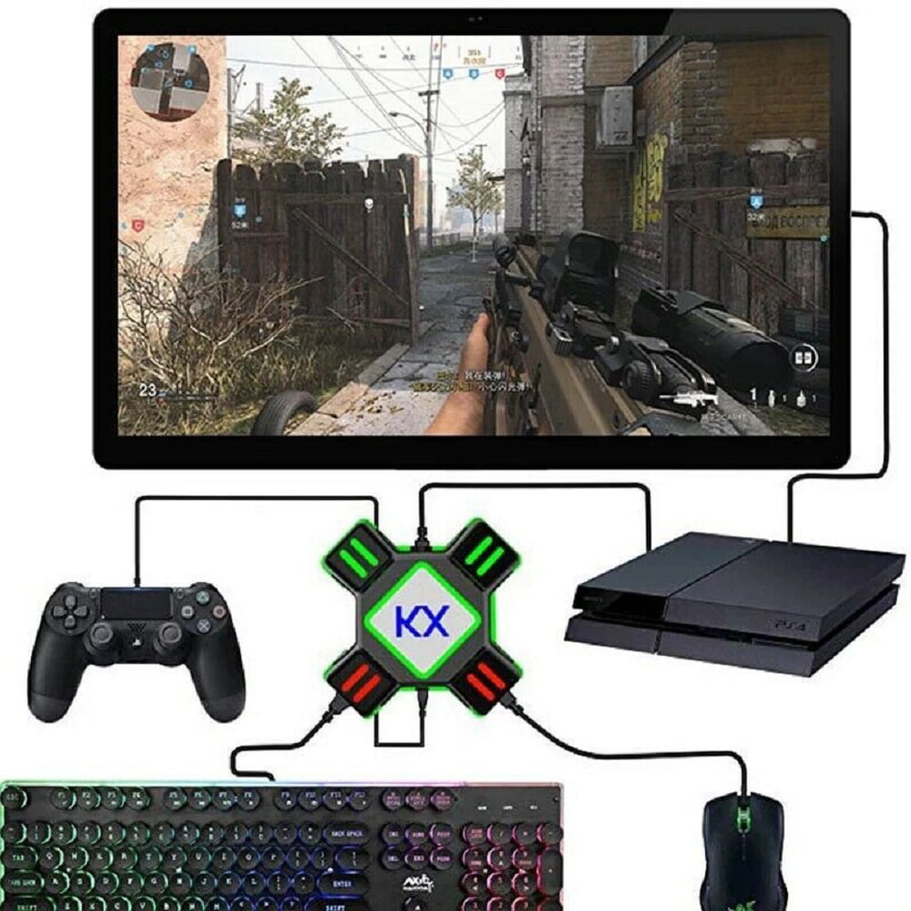 balkon montage uddybe USB Game Controller Converter Keyboard Mouse Adapter for Switch/Xbox/PS4/PS3  - Black - Walmart.com