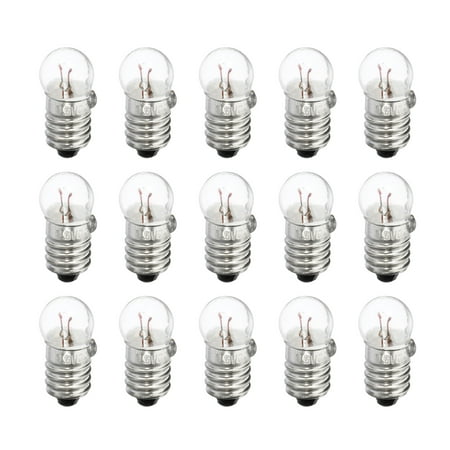 

Uxcell E10 Warm Yellow Light 1.5V Mini Incandescent Bulbs with Box 15 Pcs