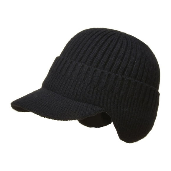 Combination Lock Lock And Lock Men'S Thick Wool Hat Autumn And Winter Outdoor Warm Ear Protection Knitted Hat