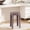 Coffee, variant on Plastic Stackable Stool for Dining Room Bedroom - Round Footstool with Versatile Use as Side Table Extra Seating or Step Stool - Modern Minimalist Design Easy to Move and Store - 18.11 x 11.81in