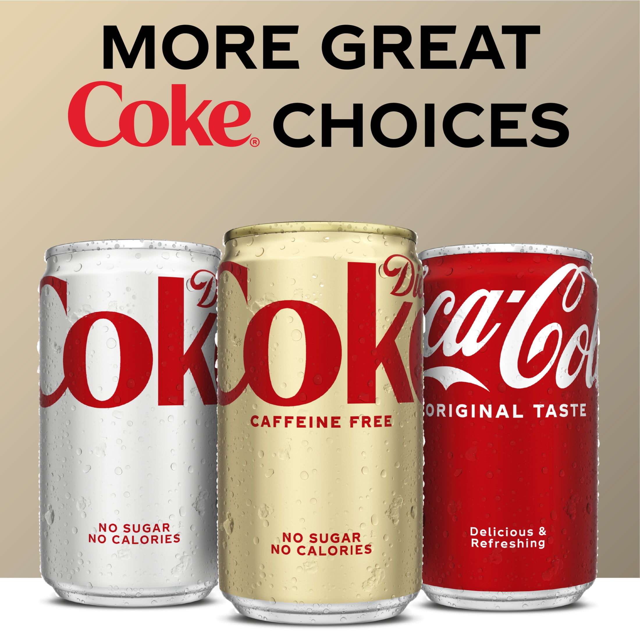 Diet Coke Caffeine-Free Soda Pop Mini Cans, 7.5 fl oz, 6 Pack