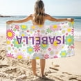 thumbnail image 2 of Personalized Custom Beach Towel - Microfiber Pool Swim Travel Large Soft Customized Name Towel (30"x60"), 2 of 9