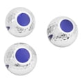 thumbnail image 3 of 3 bolas de golf de colores con cinta, regalo de ceremonia, bola decorativa para celebraciones en interiores y exteriores, chapada en plata., 3 of 14