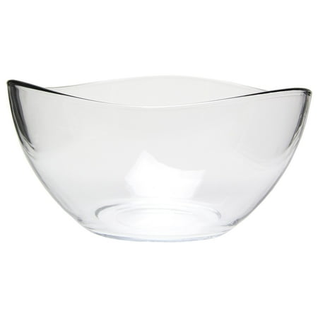 Clear Glass Wavy Serving Bowl Mixing Bowl 63.5 Ounce
