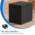 thumbnail image 5 of Dextrus 31 Gallon Outdoor Storage Box, Weatherproof Resin Deck Box with Lockable Lid&Side Handles for Patio,Garden ,Black, 5 of 6