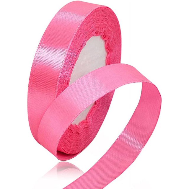 LAICAIW Solid Color Peach Pink Satin Ribbon, 5/8 Inches x 25 Yards Fabric Satin Ribbon for Gift Wrapping, Crafts, Hair Bows Making, Wreath, Wedding Party Decoration and Other Sewing Projects