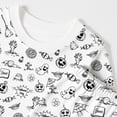 thumbnail image 4 of HCYSFG Boys Halloween Pajama Sets 2 Piece Ghost Pumpkin Print Crew Neck Long Sleeve Shirt Elastic Waist Pants Kids Lounge Outfit Sleepwear, 4 of 5