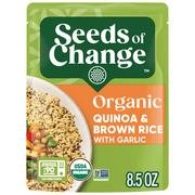 Seeds of Change Organic Quinoa & Brown Rice with Garlic, Organic Food, 8.5 Ounce Pouch