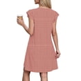 thumbnail image 6 of Aimik Womens V Neck Ruffle Sleeve Shift Dress Loose Fit Flowy Mini Casual Dresses with Pockets for Summer Beach Travel, 6 of 6