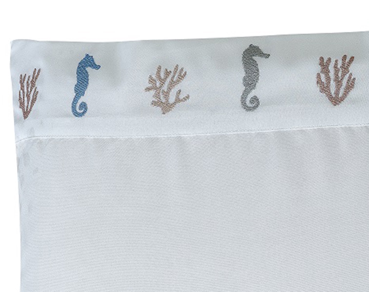 Emboidered Seahorse and Coral Sheet Set Twin