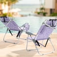 thumbnail image 6 of Ktaxon Tall Backpack Beach Chair, 5-Position Protable  Beach Chair, Light-Weight Foldable Camping Chair with Back Storage Bag & Cooler Pouch and Side Bags for Beach Poolside (Purple Tribal Print), 6 of 9