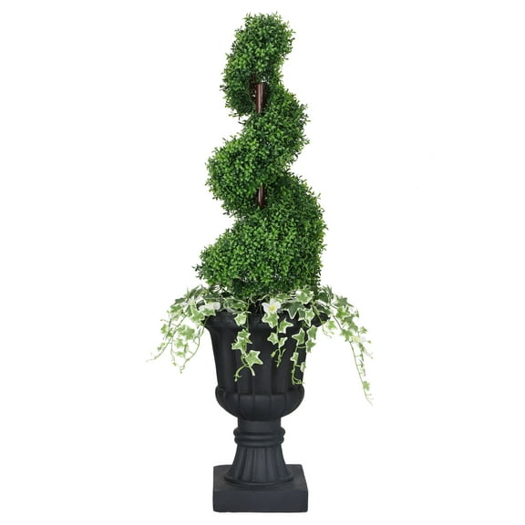 52" Topiary Spiral Boxwood Artificial Tree