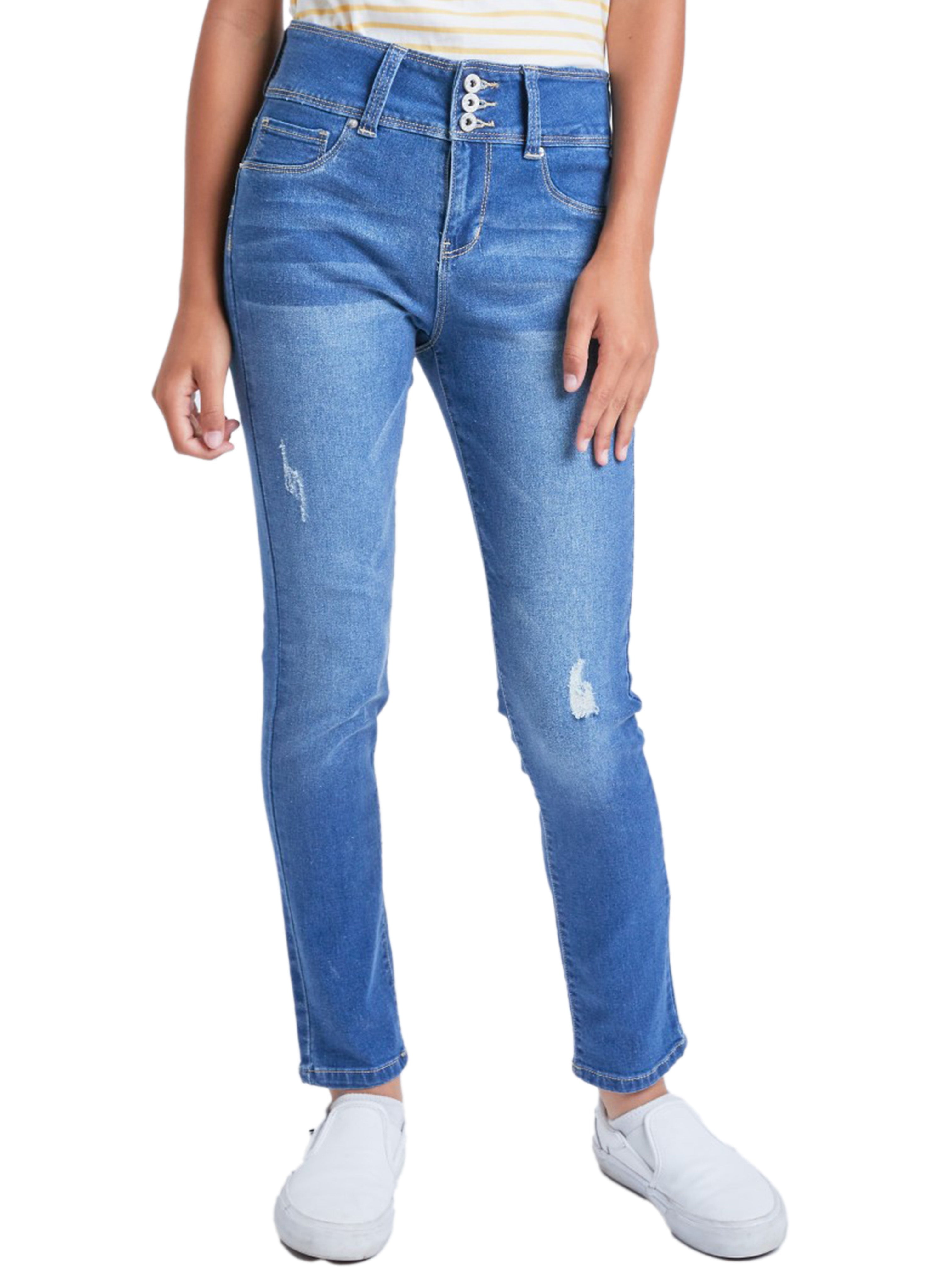 ❤︎ aimi ❤︎ YMI Jeans Girls 3 Button Essential Skinny Jeans With Faux