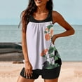 thumbnail image 2 of Bathing Suit for Women,Womens Tankini Swimwear with Boyshorts Two Piece Scroop Neck High Waisted Bikini Sets Bathing Suit 2026 Summer Fashion, 2 of 5
