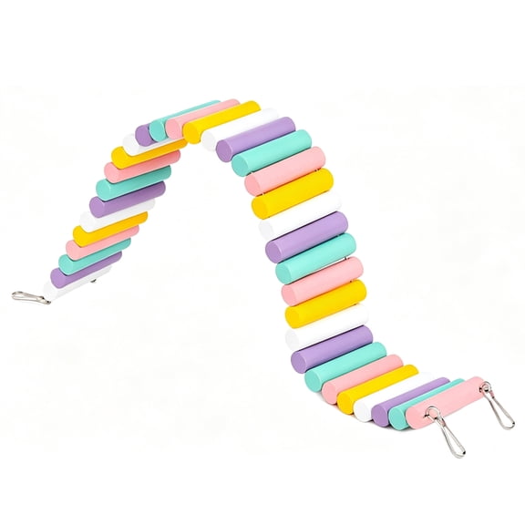Flexible Hamster Bridge, Wooden Hamster Climbing Ladder, Hamster Supplies Accessories for Gerbil Mice Parrot Small Animal Toys