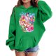 thumbnail image 4 of Moonsky Sudadera con capucha y cordón HUNTRX, estampado de grupo de chicas coreanas, jersey corto, suave y cómodo, top de manga larga para primavera y otoño. Verde 150, 4 of 4