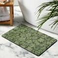 thumbnail image 3 of Elevate Your Bathroom Decor with 20x32 in Green Leaves Bath Mat - Absorbent Microfiber, Non-Slip Back, Perfect for Bedroom and Bathroom, 3 of 5
