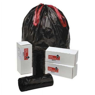 Tough Guy Trash Bags, Recycled 55 gal, 41 in W, 54 in H, 1.5 mil