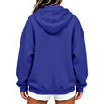 thumbnail image 3 of Zip up Hoodies for Women Fall Winter Long Sleeve Drawstring Hooded Sweatshirts Loose Fit Casual Jackets with Pocket L, 3 of 5