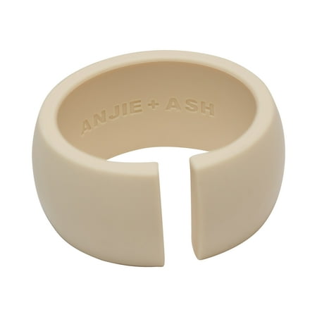 Anjie + Ash Capri Cuff Silicone Baby Teething Bracelet for Mom in Vanilla