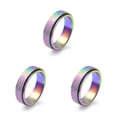 thumbnail image 2 of Qarigey Anillo giratorio de acero inoxidable giratorio joyería ansiedad antiestrés fiesta regalo para hombres mujeres, tamaño 6 8 # 3piezas Qarigey CBP585131, 2 of 6