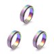 thumbnail image 3 of Minnieouse Anillo giratorio de acero inoxidable giratorio joyería ansiedad antiestrés fiesta regalo para hombres mujeres, tamaño 6 8 # 3piezas Minnieouse CBP585131, 3 of 6