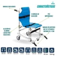 thumbnail image 4 of Silla de Ruedas para Escaleras Manual | 4 Ruedas Todoterreno | 3 Correas de Seguridad | Plegable | Transporte de Emergencia | Silla de Evacuación Rescate 158kg, 4 of 8