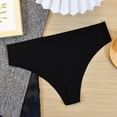 thumbnail image 2 of Bpmpbo Women's Summer Seamless Underwear Thongs Ice Silk Panties Comfortable Body Breathable Quick Dry G-strings Solid Color Non-marking Lightweight Briefs, 2 of 3