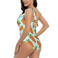 thumbnail image 4 of Goofa Cartoon Carrot Pattern Women's One Piece Swimsuits Tummy Control Bathing Suits Asymmetric One Shoulder Swimwear-Medium, 4 of 6