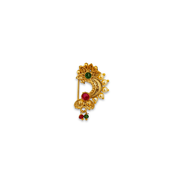 Kaash Custom Gold Nose Ring Handcrafted Nose Hoop 14k Gold